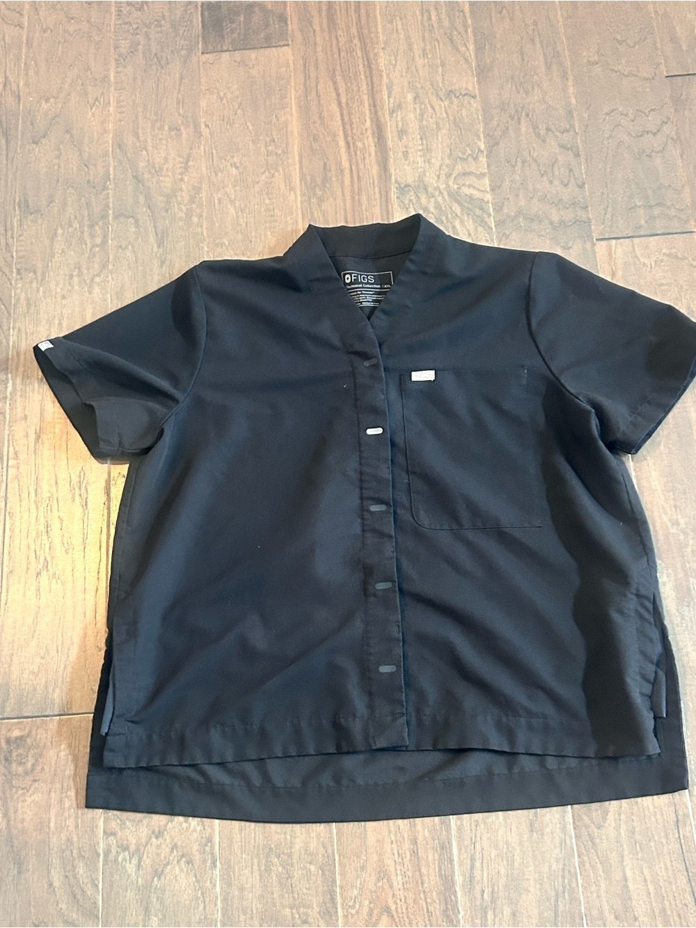 FIGS Suswe Shawl Collar Top XXL Black
